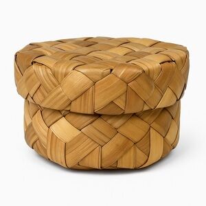 Palm Leaf Basket with Lid